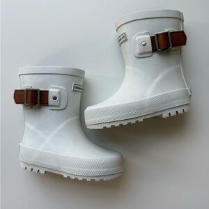 Urban Pines Co Kids Toddler White Rain Boots Galoshes Waterproof White
